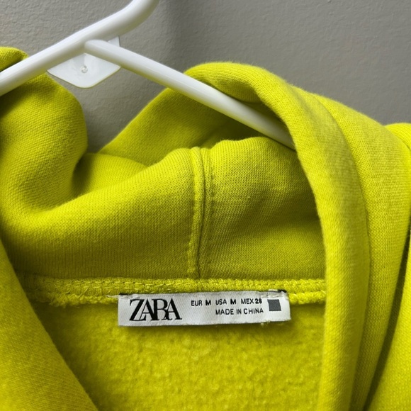 Zara Neon Green Hoodie - Picture 3 of 3